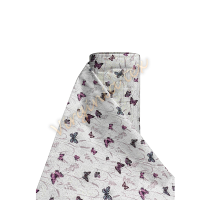 Bumbac Satinat 100% Engross – Latiime 240 cm, Lungime 30 ml, Ideal pentru Lenjerii de Pat și Proiecte Textile fluturi